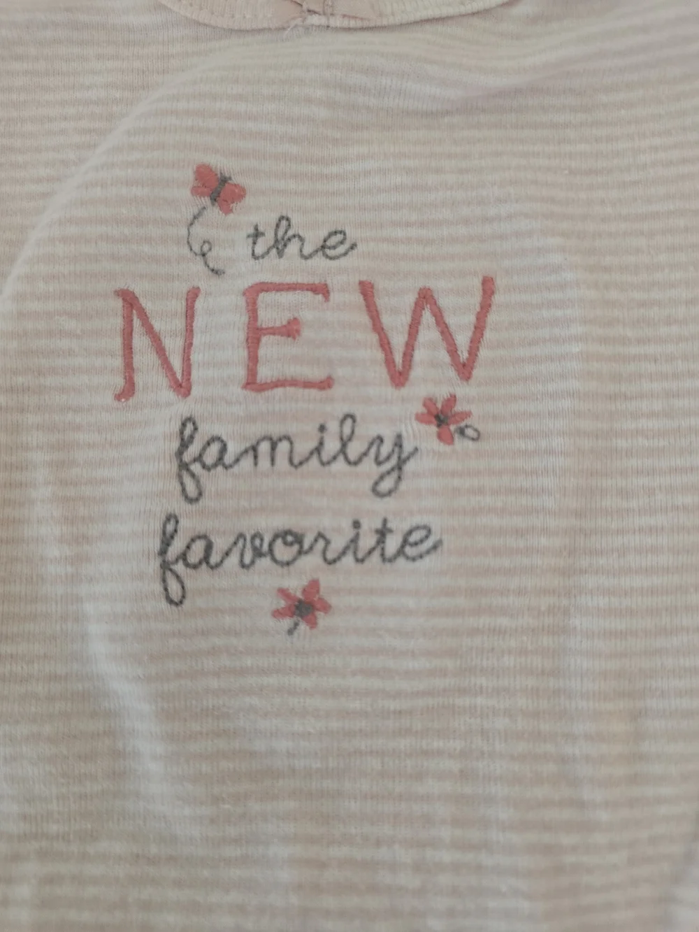 Carter's Pink and White Striped Baby One-Piece Bodysuit